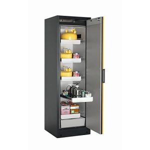 Sicherheitsschrank Typ 90 asecos Q-CLASSIC-90, Flügeltür, Anschlag rechts, Front Sicherheitsgelb, B 599 x T 615 x H 1953 mm