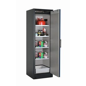Sicherheitsschrank Typ 90 asecos Q-PEGASUS-90, Flügeltür mit Schließ-Automatik, Anschlag rechts, Front Enzianblau, B 599 x T 615 x H 1953 mm