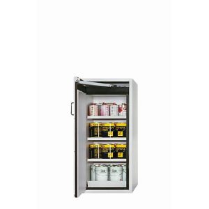 Sicherheitsschrank Typ 90 asecos S-CLASSIC-90, Flügeltür, Anschlag links, Front Lichtgrau, B 596 x T 616 x H 1298 mm