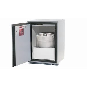 Sicherheitsunterbauschrank Typ 90 asecos UB-T-90, Flügeltür, Anschlag links, Front Lichtgrau, B 593 x T 600 x H 800 mm