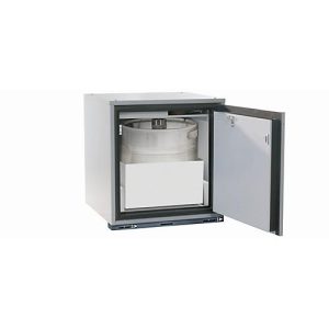 Sicherheitsunterbauschrank Typ 90 asecos UB-T-90, Flügeltür, Anschlag rechts, Front Lichtgrau, B 593 x T 574 x H 600 mm
