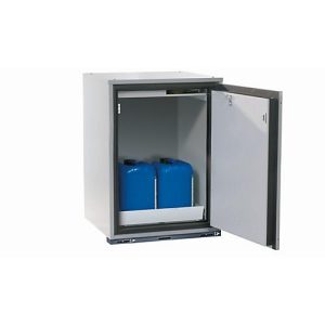 Sicherheitsunterbauschrank Typ 90 asecos UB-T-90, Flügeltür, Anschlag rechts, Front Lichtgrau, B 593 x T 600 x H 800 mm