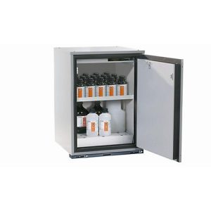 Sicherheitsunterbauschrank Typ 90 asecos UB-T-90, Flügeltür, Anschlag rechts, Front Lichtgrau, B 593 x T 600 x H 800 mm