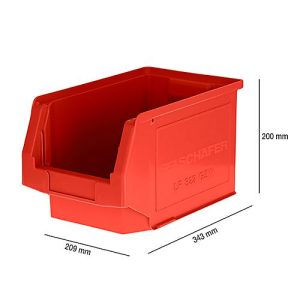 Sichtlagerkasten LF 322, Kunststoff, 10,4 l, rot