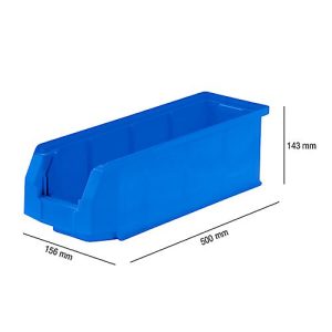 Sichtlagerkasten LF 511, Kunststoff, 7,6 l, blau