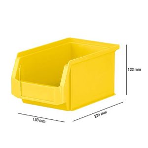 Sichtlagerkasten SSI Schäfer LF 221, Polypropylen, L 234 x B 150 x H 122 mm, 2,7 l, gelb