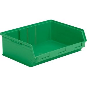 Sichtlagerkasten SSI Schäfer LF 351 ZW, Polypropylen, L 348 x B 470 x H 145 mm, 17 l, grün