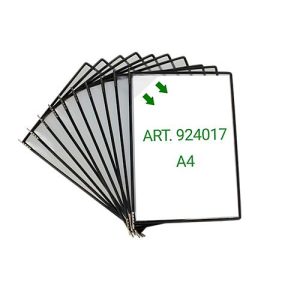 Sichttafel Tarifold Easy Load Pro, DIN A4, 10 St., Eckverschluss, Metalldrehzapfen, schwarz