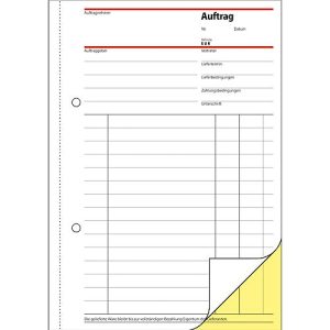 Sigel Auftrag SD001, DIN A5 hoch, 2 x 40 Blatt