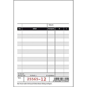 sigel® Kassenblock KC620 100 x 165 mm, 2 x 50 Blatt
