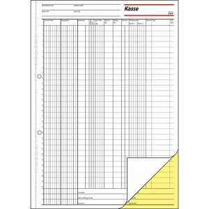 sigel® Kassenbuch EDV Steuerscheine 300 KG429, DIN A4 hoch, 2 x 50 Blatt