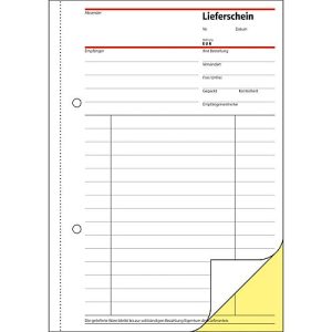 sigel® Lieferschein mit Empfangsschein SD011, DIN A5 hoch, selbstdurchschreibend