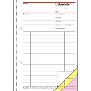 sigel® Lieferschein mit Empfangsschein SD012, DIN A5 hoch, selbstdurchschreibend