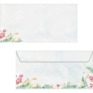 Sigel Umschläge ‚Christmas Matic Watercolor‘, DIN lang, 90 g/m², 25 Stück