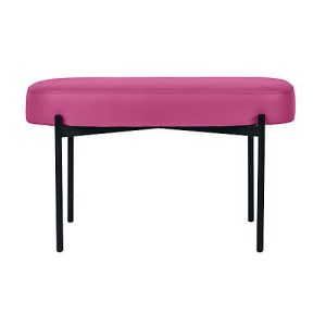 Sitzbank easyChair® by Paperflow GAIA, oval M, desinfektionsmittelbeständiger Kunstlederbezug lila, 4-Fußgestell mattschwarz, B 790 x T 420 x H 455 mm