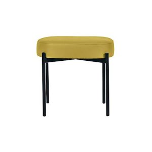 Sitzbank easyChair® by Paperflow GAIA, oval S, desinfektionsmittelbeständiger Kunstlederbezug grün, 4-Fußgestell mattschwarz, B 490 x T 380 x H 455 mm