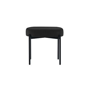 Sitzbank easyChair® by Paperflow GAIA, oval S, Samtbezug schwarz, 4-Fußgestell mattschwarz, B 490 x T 380 x H 455 mm