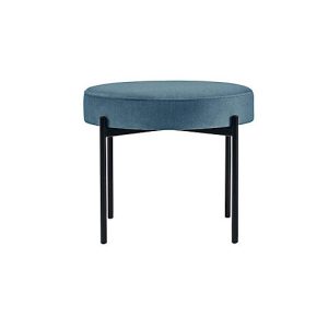 Sitzbank easyChair® by Paperflow GAIA, rund, Samtbezug blau, 4-Fußgestell mattschwarz, B 575 x T 575 x H 455 mm