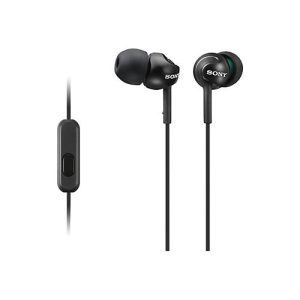 Sony MDR-EX110AP – Ohrhörer mit Mikrofon – im Ohr – kabelgebunden – 3,5 mm Stecker – Schwarz