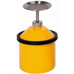 Sparanfeuchter, Stahlblech, gelb, 2,5 l, Ø 178 x H 290 mm, federnd gelagerter Tränkteller