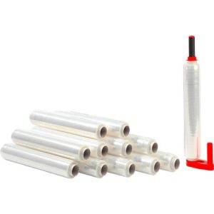 Sparset 12 Rollen PE-Stretchfolie + 1 Griff-Set