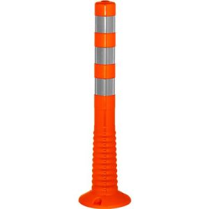 Sperrpfosten Flexipfosten, selbstaufrichtend, H 750 mm, orange-silber