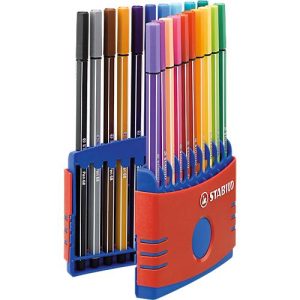 STABILO® Fasermaler Pen 68 ColorParade in Kunsstoffbox, 20 St.