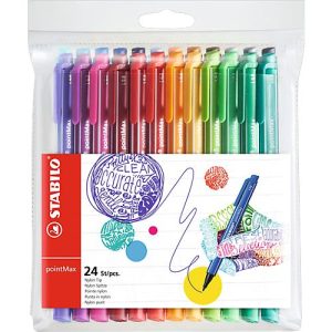 Stabilo Filzstifte pointMax, 24 Farben, Strichstärke 0,8 mm, im Etui Stabilo Filzstifte pointMax, 24 Farben, Strichstärke 0,8 mm, im Etui