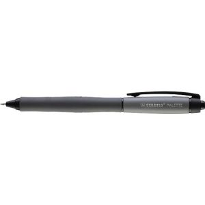 STABILO® Gelschreiber Palette, Metallspitze, Strichstärke 0,4 mm, nachfüllbar, 10 Stück, schwarz