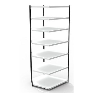 Stahlregal PROGRESS 2000, Regalfeld, ohne Rückwand, H 2600 x B 750 x T 500 mm, Rahmen schwarz