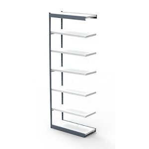 Stahlregal PROGRESS 2000, Regalfeld, ohne Rückwand, H 2600 x B 750 x T 600 mm, Rahmen silber