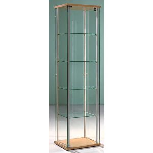 Stand-Präsentationsvitrine Forum I, B 430 x T 430 x H 1720 mm