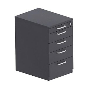 Standcontainer BEXXSTAR, 4 Schübe, Utensilienauszug, B 430 x T 600 x H 740 mm, schwarz