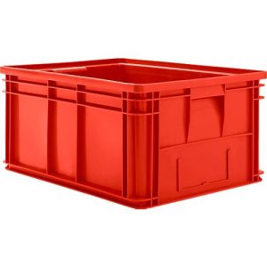 Stapelkasten Serie 14/6-1, aus PP, mit Griffmulde, Inhalt 71 L, rot
