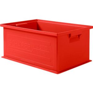 Stapelkasten Serie 14/6-2, aus Polypropylen, mit Griffmulde,, 21 l, rot