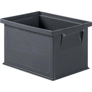 Stapelkasten Serie 14/6-4, aus PP, ESD-leitfähig, Inhalt 2,5 L, schwarz