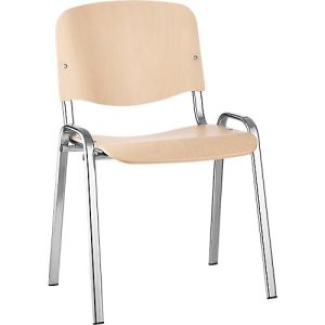 Stapelstuhl ISO Wood, stapelbar bis zu 12 Stück, Buche