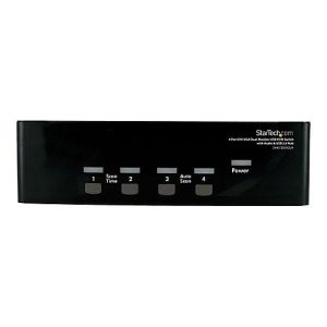 StarTech.com 4 Port DVI KVM USB Switch – 4-fach DVI Umschalter mit USB Hub – KVM-/Audio-/USB-Switch – 4 Anschlüsse