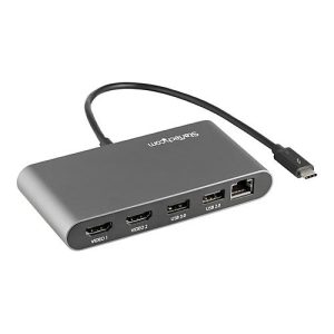 StarTech.com Thunderbolt 3 Mini Dock – Mobile TB3-Dockingstation mit dual Monitoren, HDMI 4K 60 Hz – GbE – Dockingstation – Thunderbolt 3 – 2 x HDMI