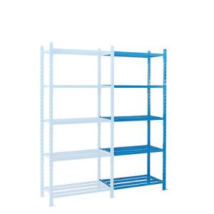 Steckregal-Anbaufeld, m. 5 Drahtgitterböden, B 1260 x T 500 x H 2500 mm