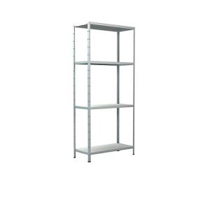 Steckregal im Baukastensystem, Grundregal, 800 x 350 x 1800 mm, weiß