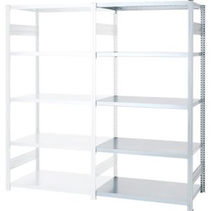 Steckregal ORDO Industry, Anbauregal, modular, 5 Fachböden, Fachlast 185 kg Feldlast 1000 kg, B 1310 x T 635 x H 2500 mm, Stahl verzinkt