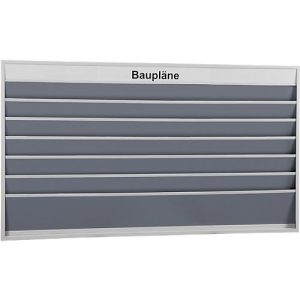 Stecktafel für Baupläne, 6 Schienen