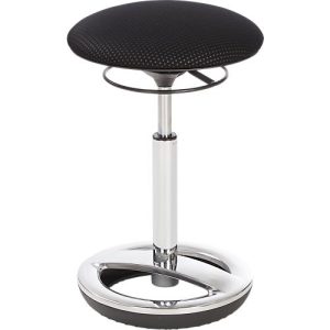 Stehhilfe Sitness HIGH BOB, für ergonomisches Sitzen, höhenverstellbar, Schwingeffekt, H 490-700 mm, schwarz, Gestell verchromt