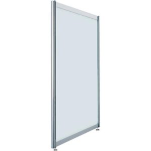 Stellwand gerade niedrig, Glas satiniert