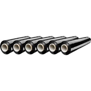 Stretchfolie, 6 Rollen, schwarz