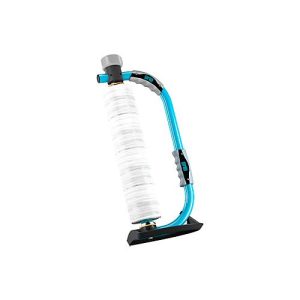 Stretchfolien Abroller grip® Systems, für grip®-Rollen mit einer Breite bis 400 mm, ergonomischer Handgriff, Aufhängevorrichtung, Stahl, wasserblau