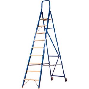 Stufenstehleiter Multicolor, einseitig besteigbar, 9 Stufen