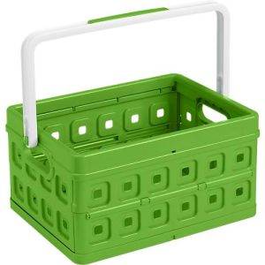 Sunware Klappbox Square, Inhalt 24 Liter, mit Griff, grün/weiß