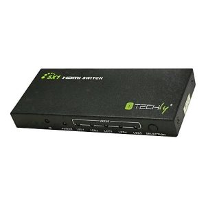 TECHly 5 IN 1 OUT HDMI Switch with Remote Control, 4Kx2K, 3D – Video/Audio-Schalter – 5 Anschlüsse